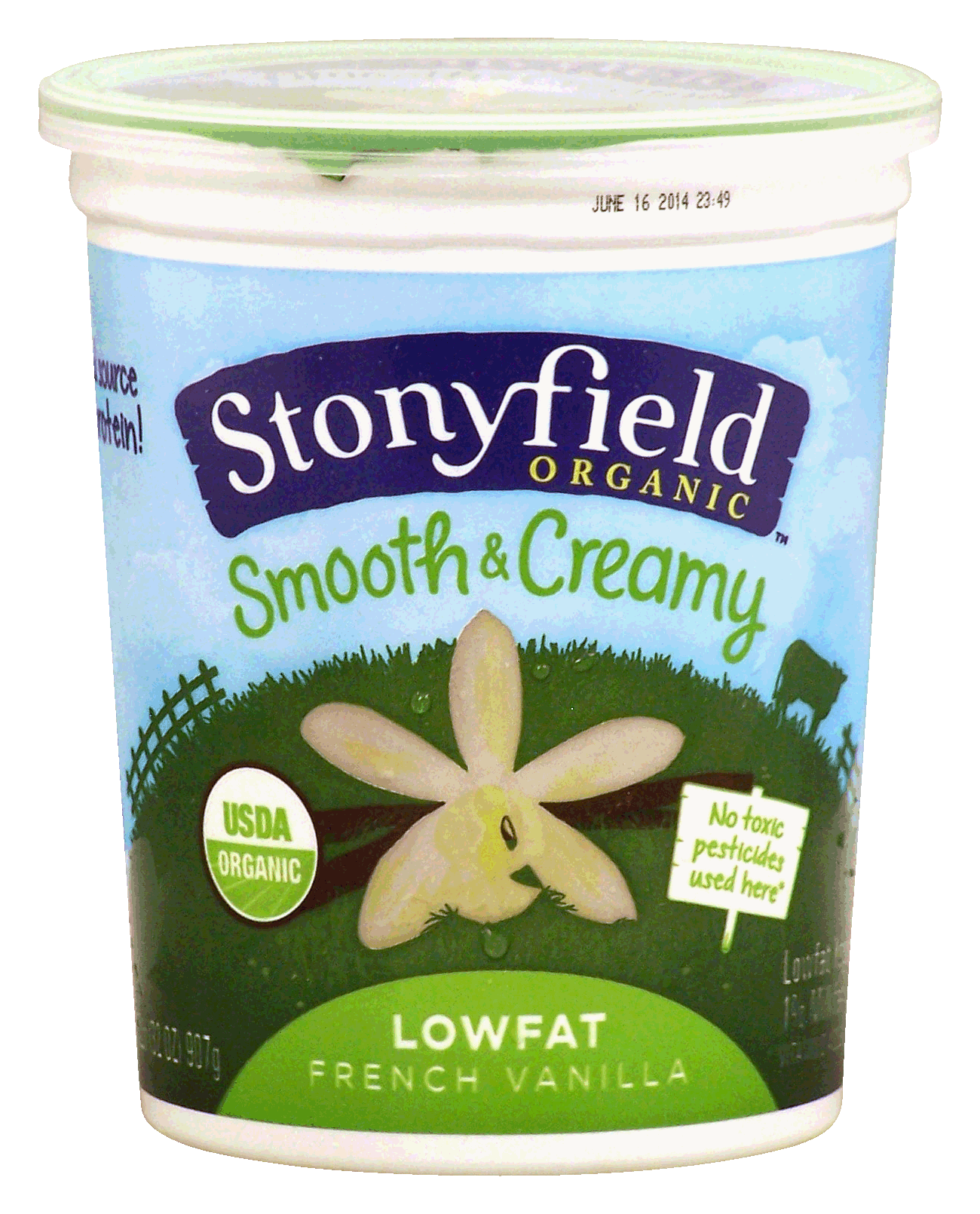 Stonyfield Organic smooth creamy lowfat french vanilla yogurt Full-Size Picture